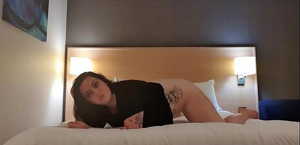  Hear how wet that pussy is as it bounces twerks and shakes sexy whore in a hotel room teasing in her long tee playing around moving her ass in multiple positions harmony reigns is super busty and curvy